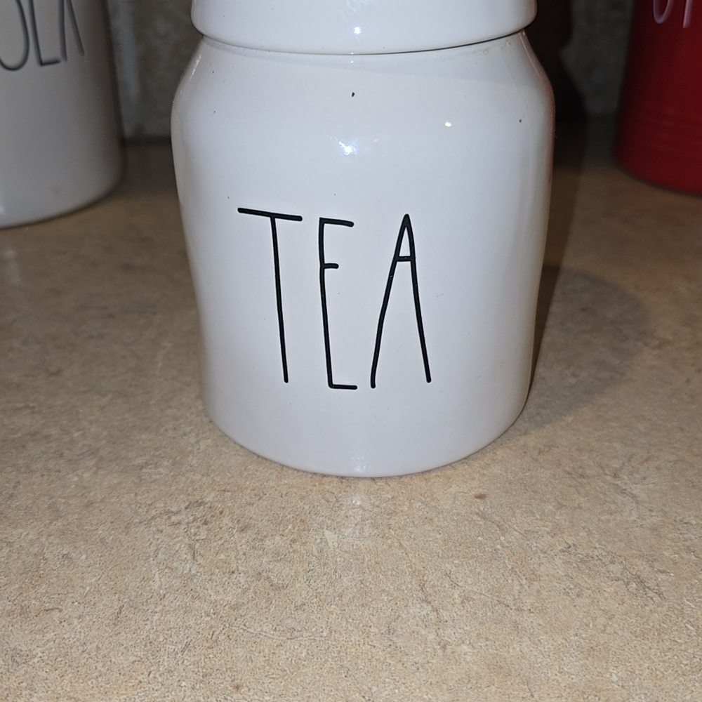 Rae Dunn White Tea Canister